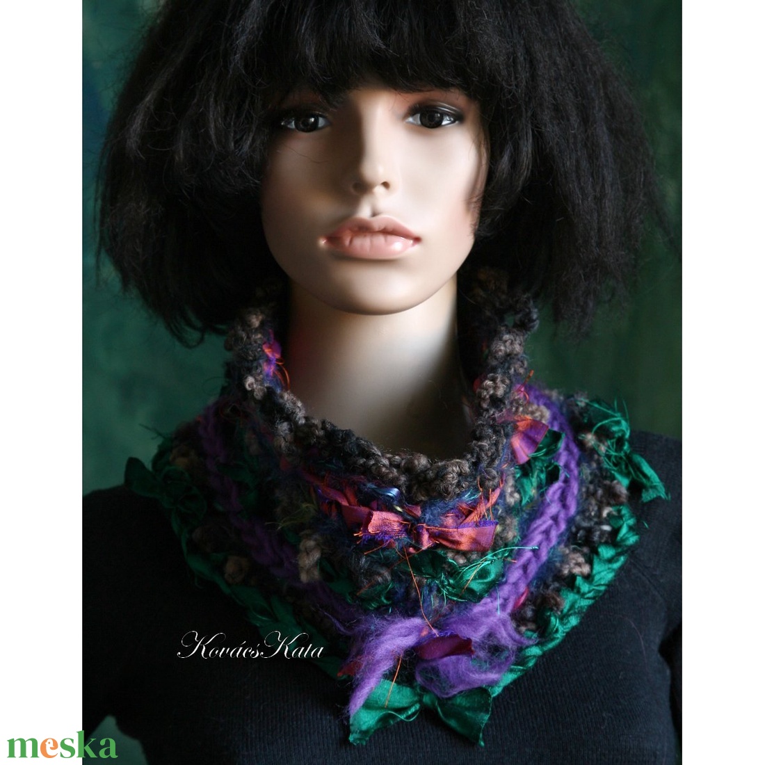 MYSTERY / MISTIC - art shawl  - exkluzív horgolt design körsál, gallér  - ruha & divat - sál, sapka, kendő - sál - Meska.hu