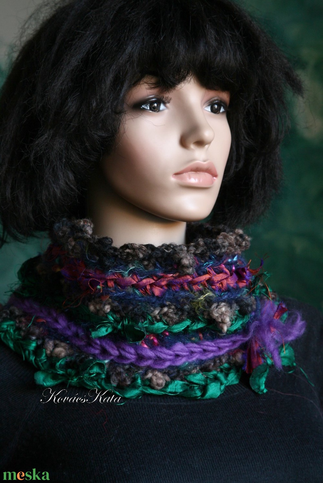 MYSTERY / MISTIC - art shawl  - exkluzív horgolt design körsál, gallér  - ruha & divat - sál, sapka, kendő - sál - Meska.hu
