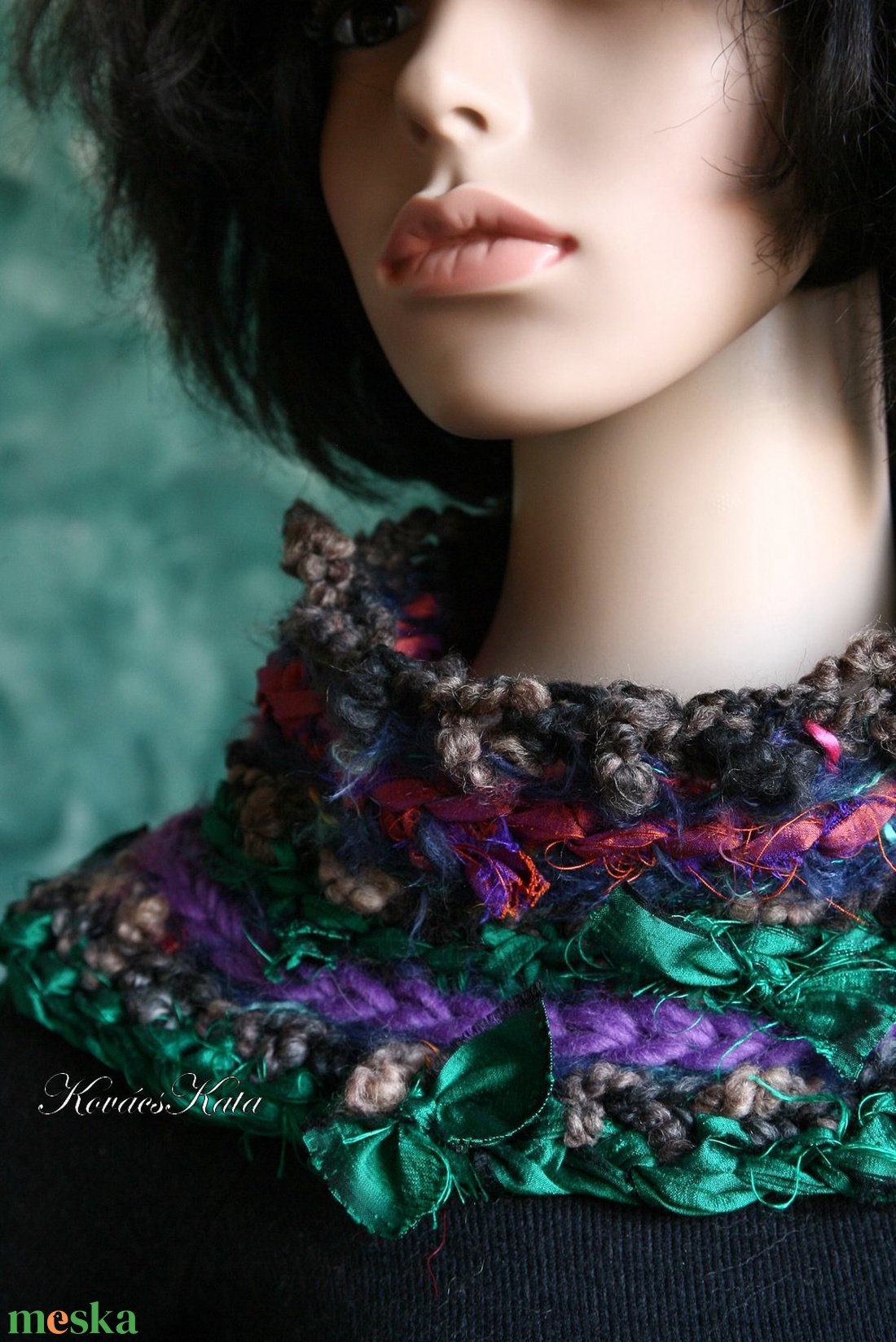 MYSTERY / MISTIC - art shawl  - exkluzív horgolt design körsál, gallér  - ruha & divat - sál, sapka, kendő - sál - Meska.hu