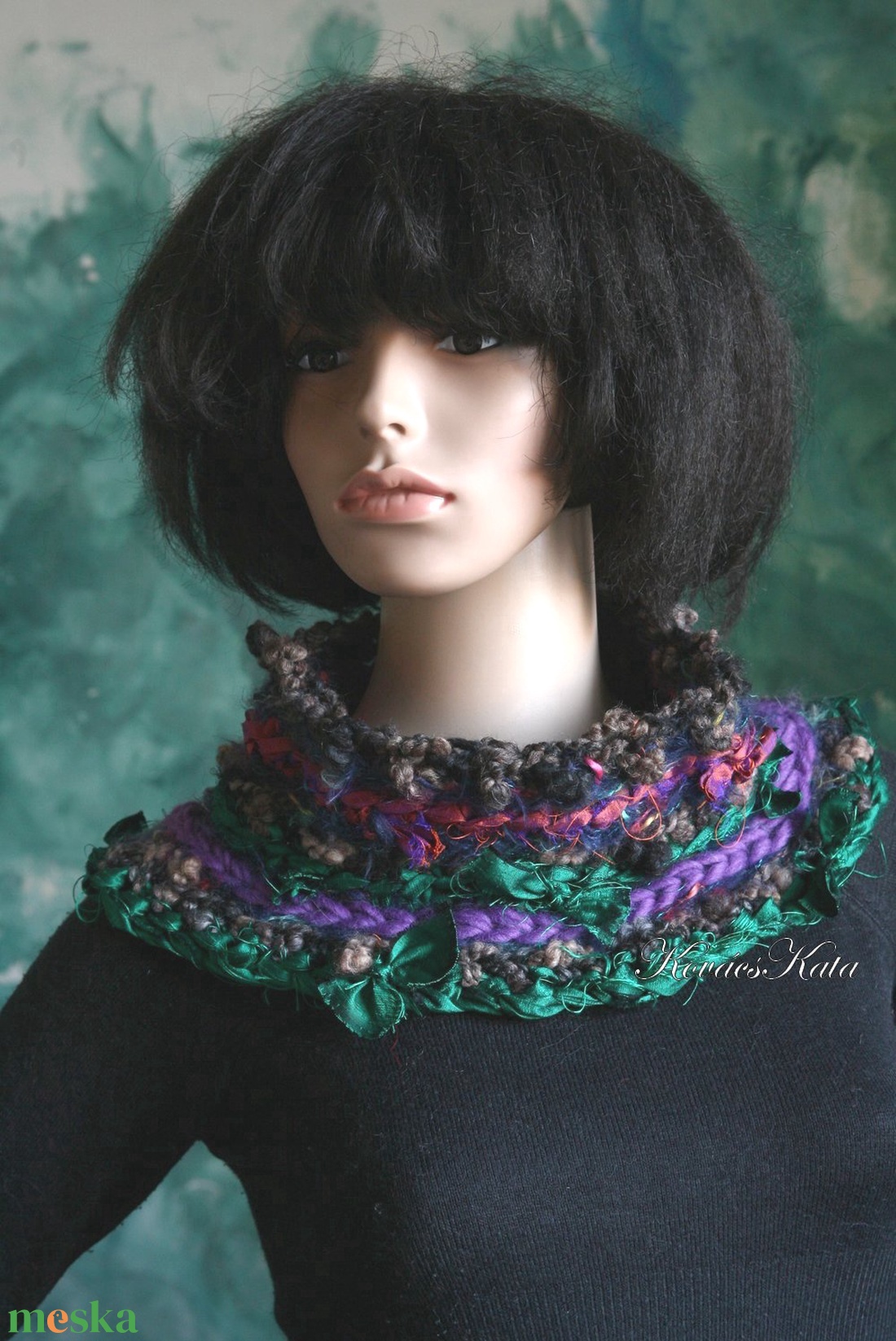 MYSTERY / MISTIC - art shawl  - exkluzív horgolt design körsál, gallér  - ruha & divat - sál, sapka, kendő - sál - Meska.hu