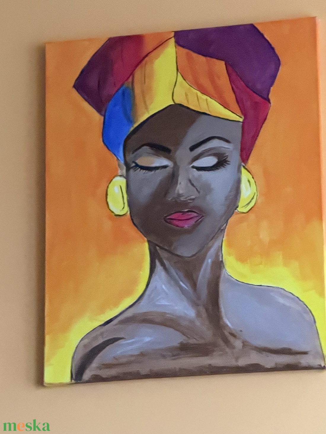 Frida Khalo-szépség - művészet - festmény - akril - Meska.hu