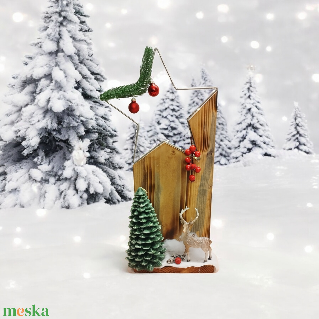 Csillag karácsonyi dísz  - karácsony - adventi díszek - adventi asztaldísz - Meska.hu