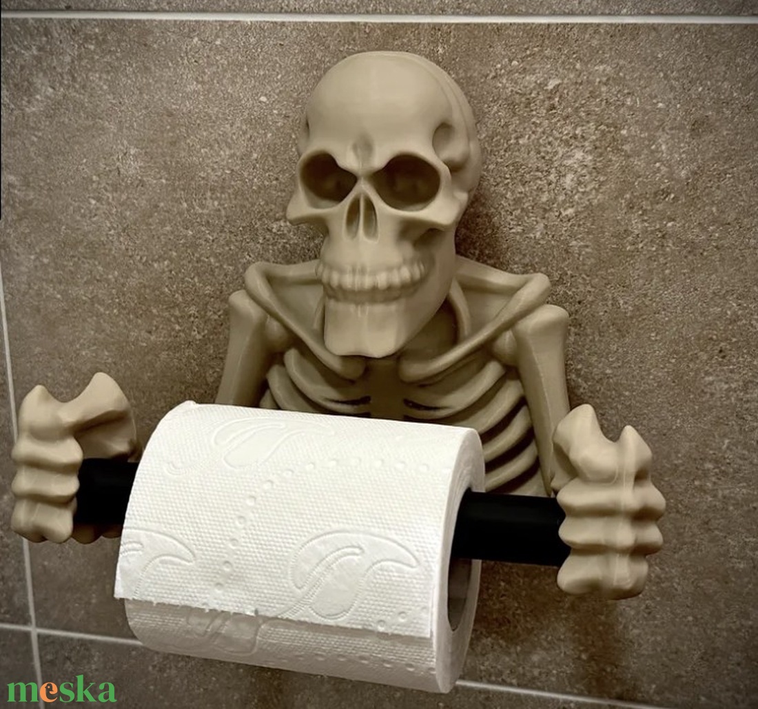 Csontvázas,wc-papír tartó. - otthon & életmód - fürdőszoba - fürdőszobai dekoráció - Meska.hu