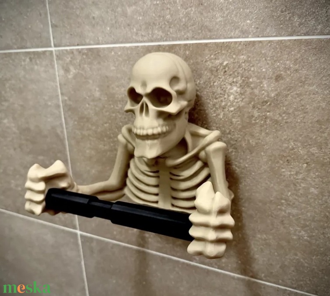Csontvázas,wc-papír tartó. - otthon & életmód - fürdőszoba - fürdőszobai dekoráció - Meska.hu