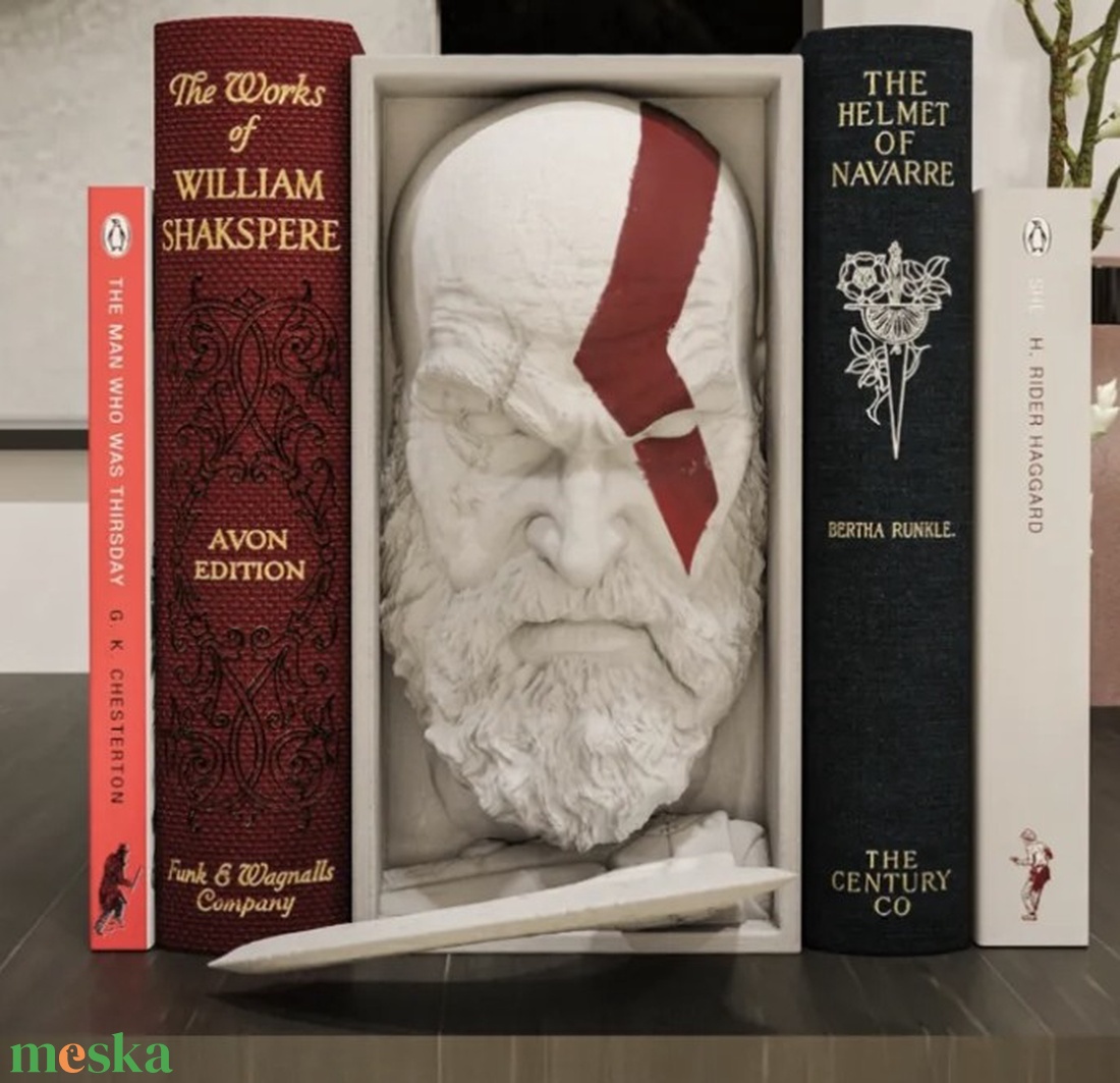 Könyv támasz,Good Of War-os. - otthon & életmód - dekoráció - asztal és polc dekoráció - könyvtámasz - Meska.hu