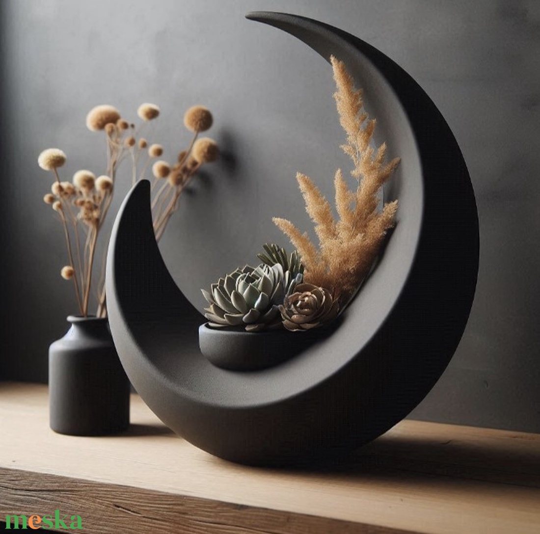 Modern,hold alakú váza. - otthon & életmód - dekoráció - Meska.hu