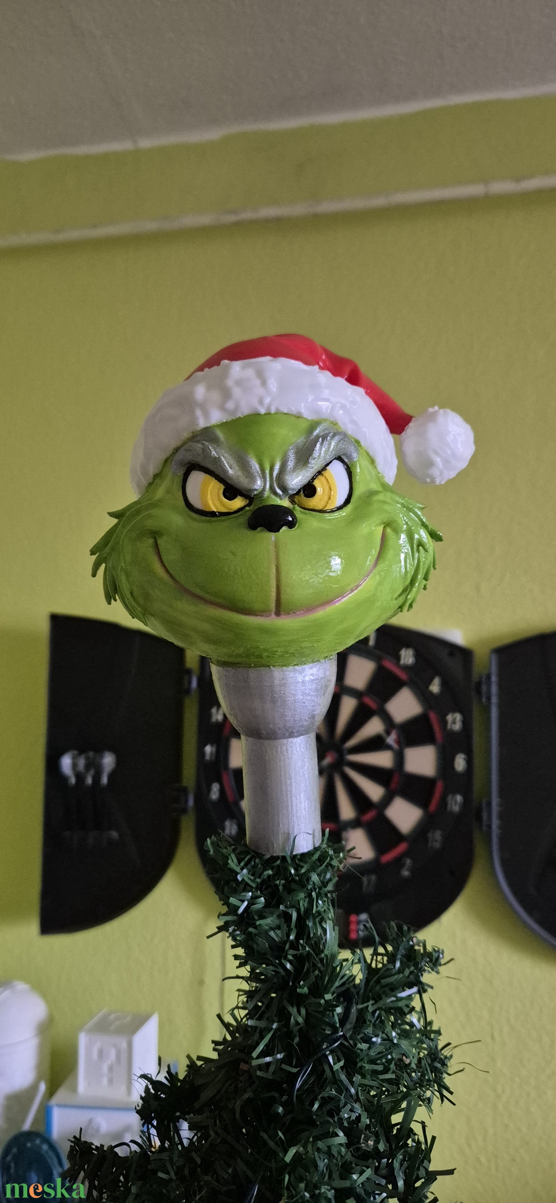 Grincses,csúcsdísz. - karácsony - karácsonyi lakásdekoráció - karácsonyfadíszek - Meska.hu