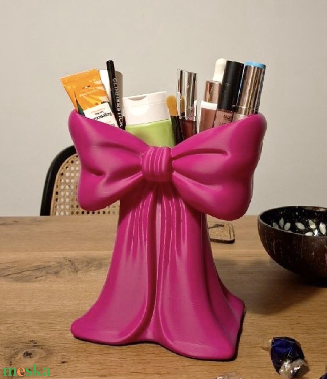 Smink tároló,masnis. - otthon & életmód - dekoráció - asztal és polc dekoráció - dekorációs tál, tartó - Meska.hu