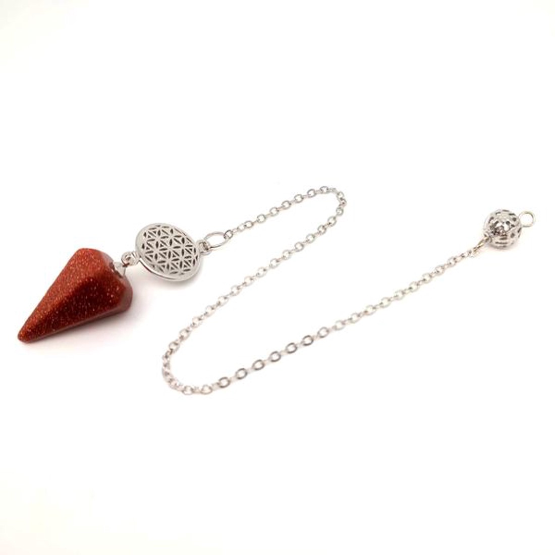 Inga hatlap életvirág goldstone vörös 1,5x2,5cm - otthon & életmód - dekoráció - spiritualitás - inga - Meska.hu