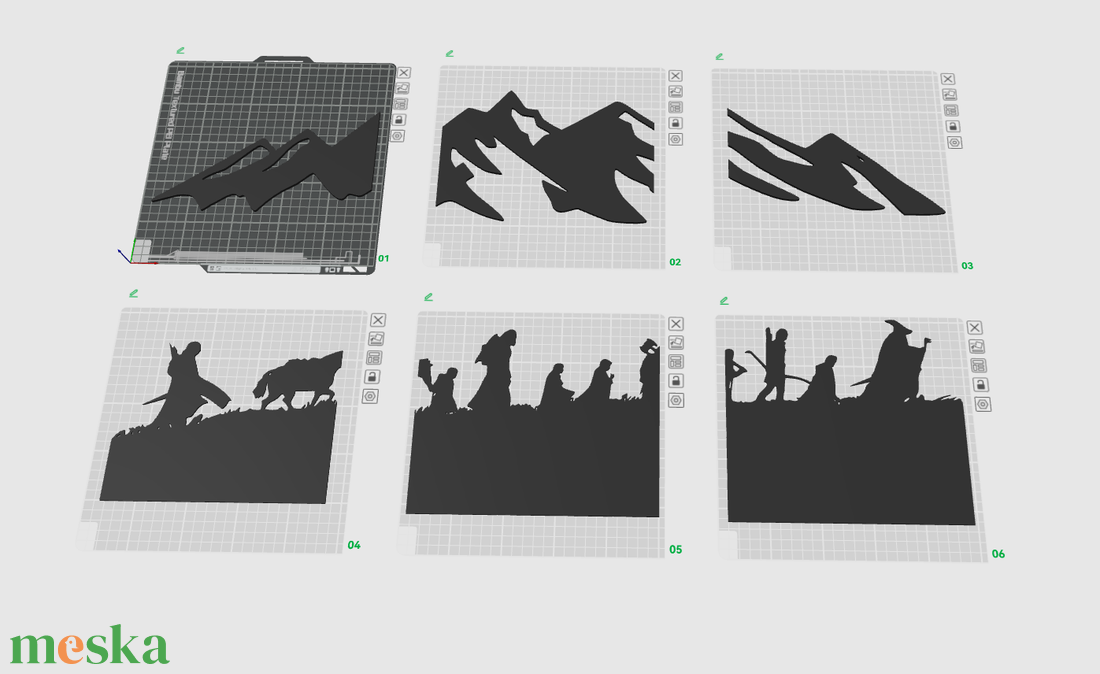 3D Nyomtatott Fali Dekoráció - Lord of the rings - otthon & életmód - dekoráció - kép & falikép - 3d képek - Meska.hu