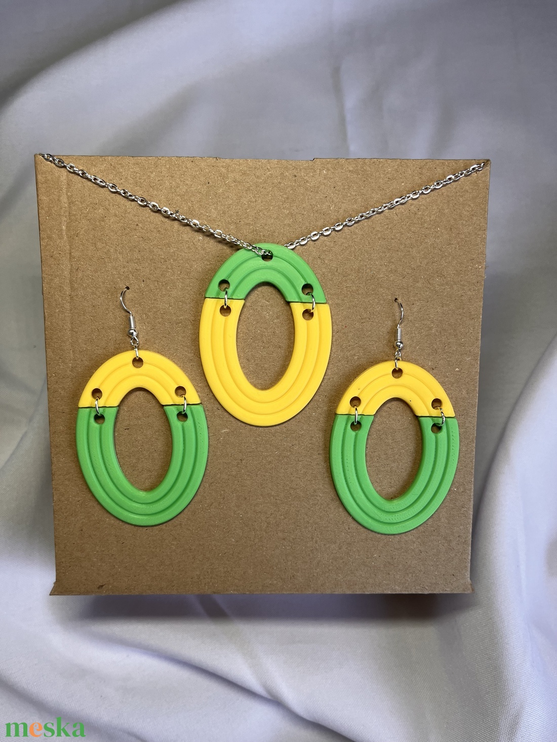 Lime Twist Ékszerszett - ékszer - fülbevaló - lógó fülbevaló - Meska.hu