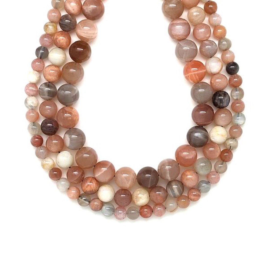 Holdkő multi krémszín golyó 8-9mm� ékszerkészítő alapanyag (füzér) - kellékek & szerszámok - ásvány alapanyag - ásványfüzér - Meska.hu