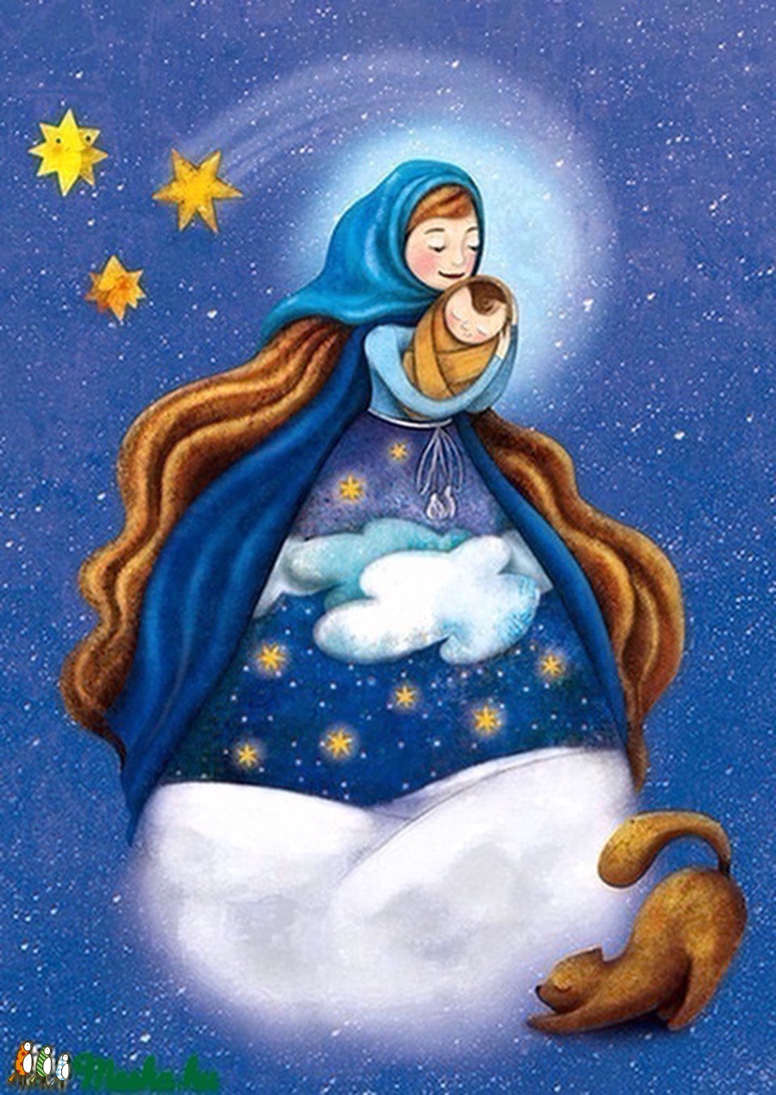 Karácsonynak éjszakáján - Print - művészet - grafika & illusztráció - művészi nyomat - Meska.hu