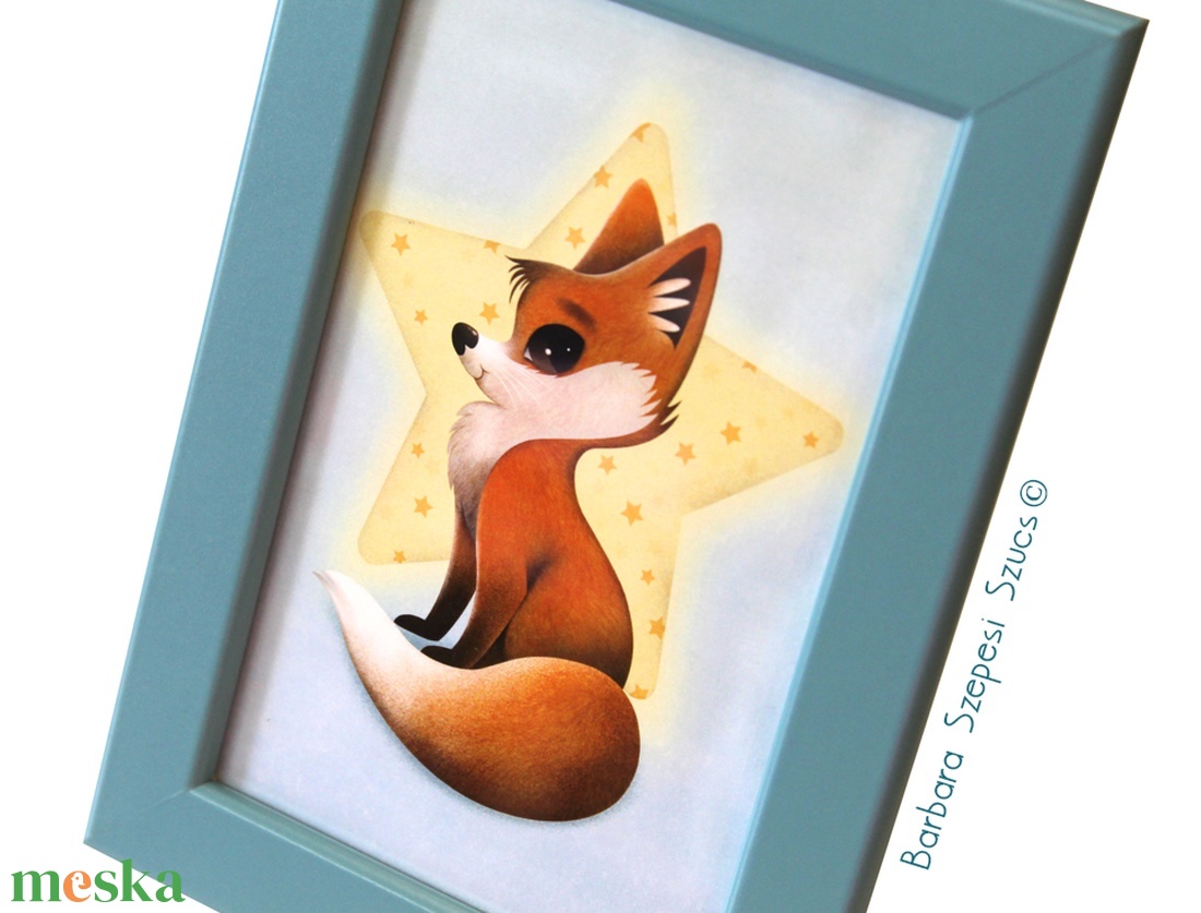 Falikép babaszobába / Róka - otthon & életmód - babaszoba, gyerekszoba - babaszoba kép - Meska.hu