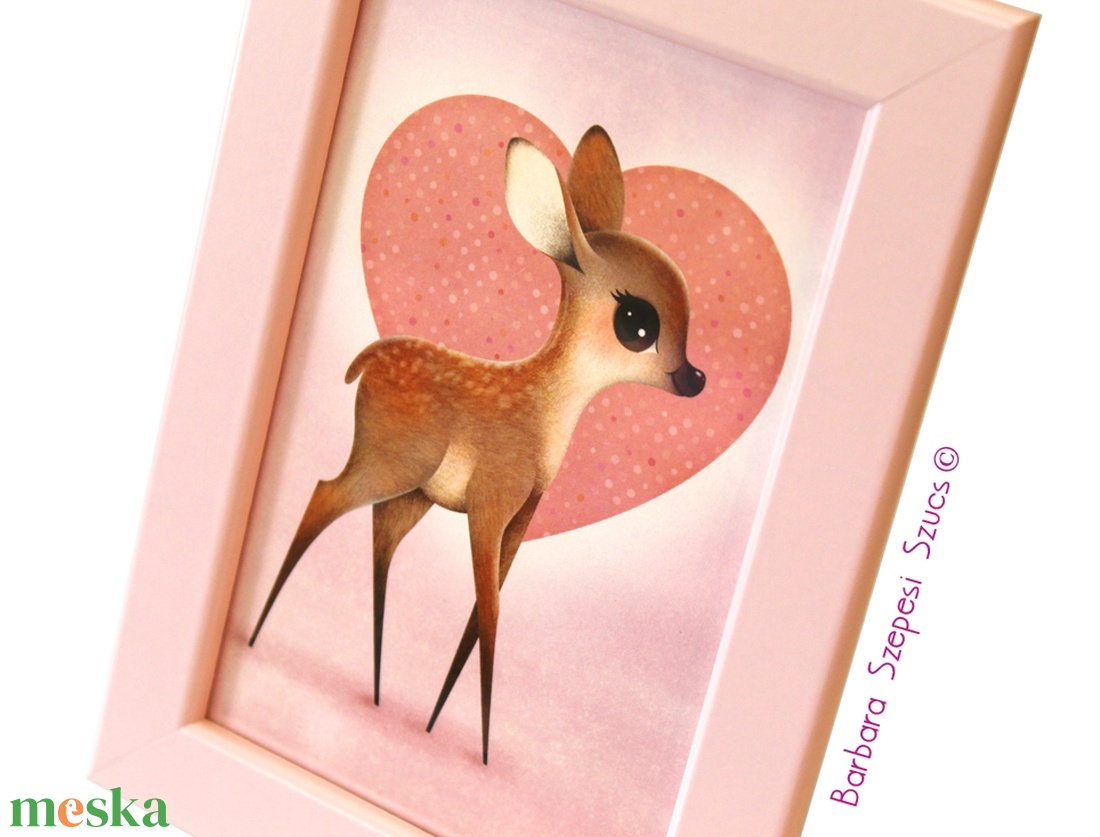 Falikép babaszobába / Őzike - otthon & életmód - babaszoba, gyerekszoba - babaszoba kép - Meska.hu