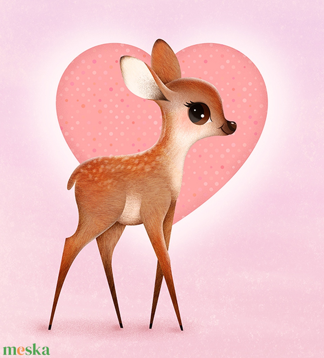 Falikép babaszobába / Őzike - otthon & életmód - babaszoba, gyerekszoba - babaszoba kép - Meska.hu