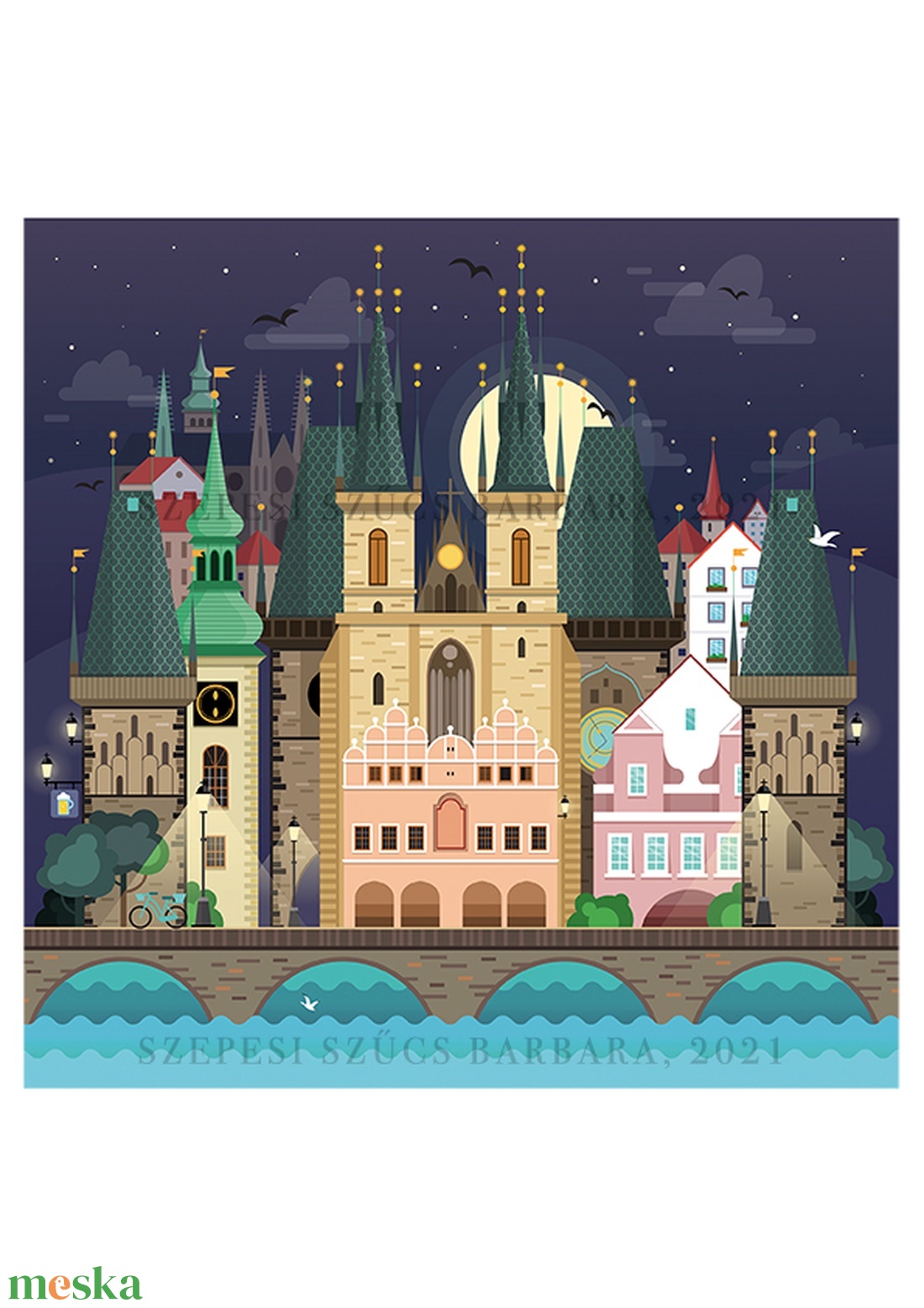 Prága - Print (Digitális) - otthon & életmód - dekoráció - kép & falikép - kép & falikép - Meska.hu