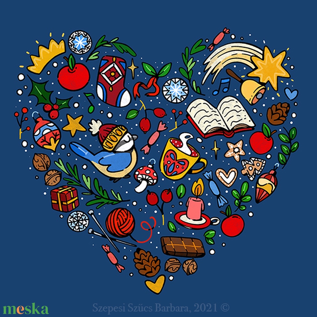 Adventi várakozás - Print (Digitális)  - karácsony - karácsonyi lakásdekoráció - karácsonyi lakásdíszek - Meska.hu