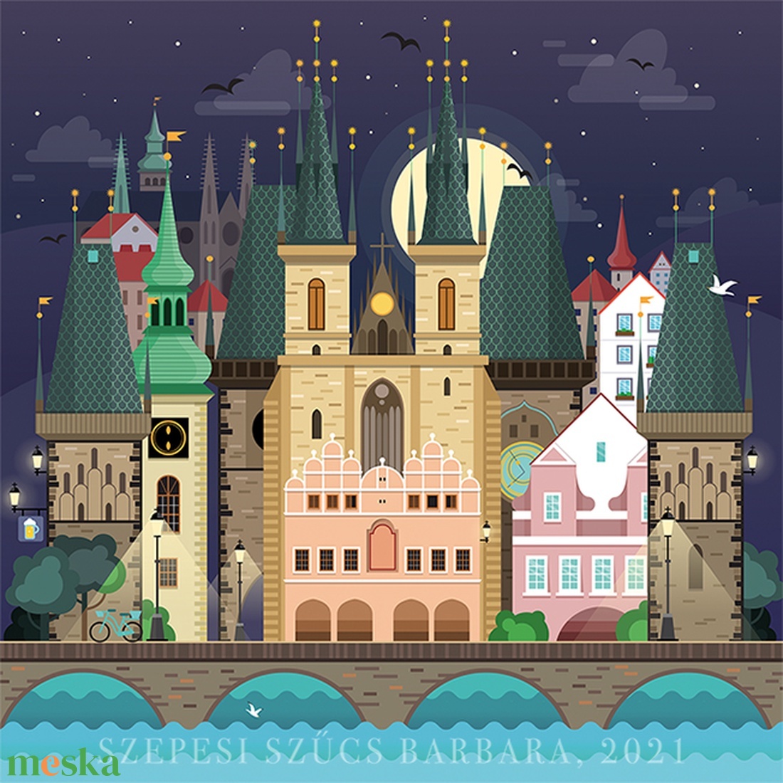 Prága - Print (Digitális) - otthon & életmód - dekoráció - kép & falikép - kép & falikép - Meska.hu