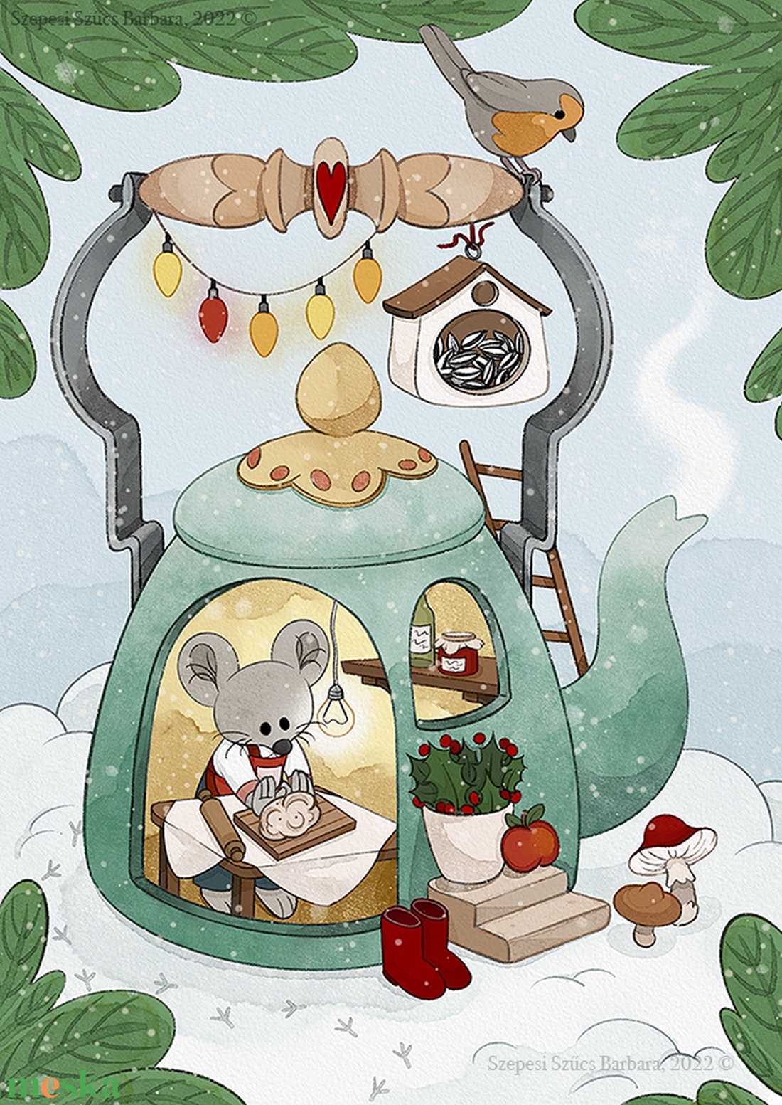 Karácsonyi készülődés - Print  - otthon & életmód - babaszoba, gyerekszoba - babaszoba kép - Meska.hu