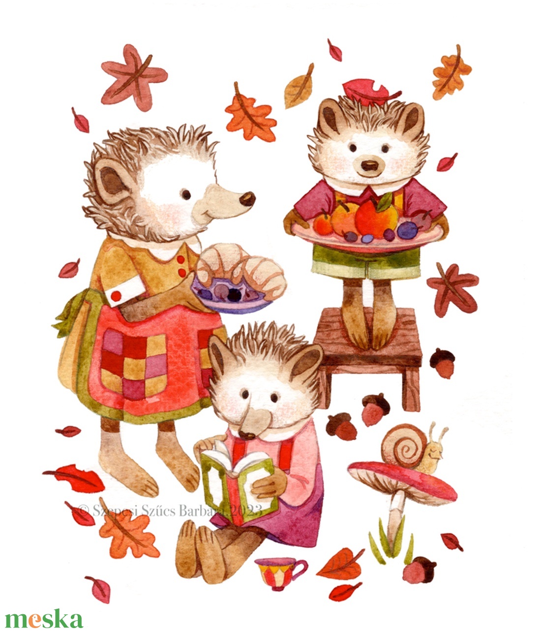 Őszi piknik - Print  - otthon & életmód - babaszoba, gyerekszoba - babaszoba kép - Meska.hu