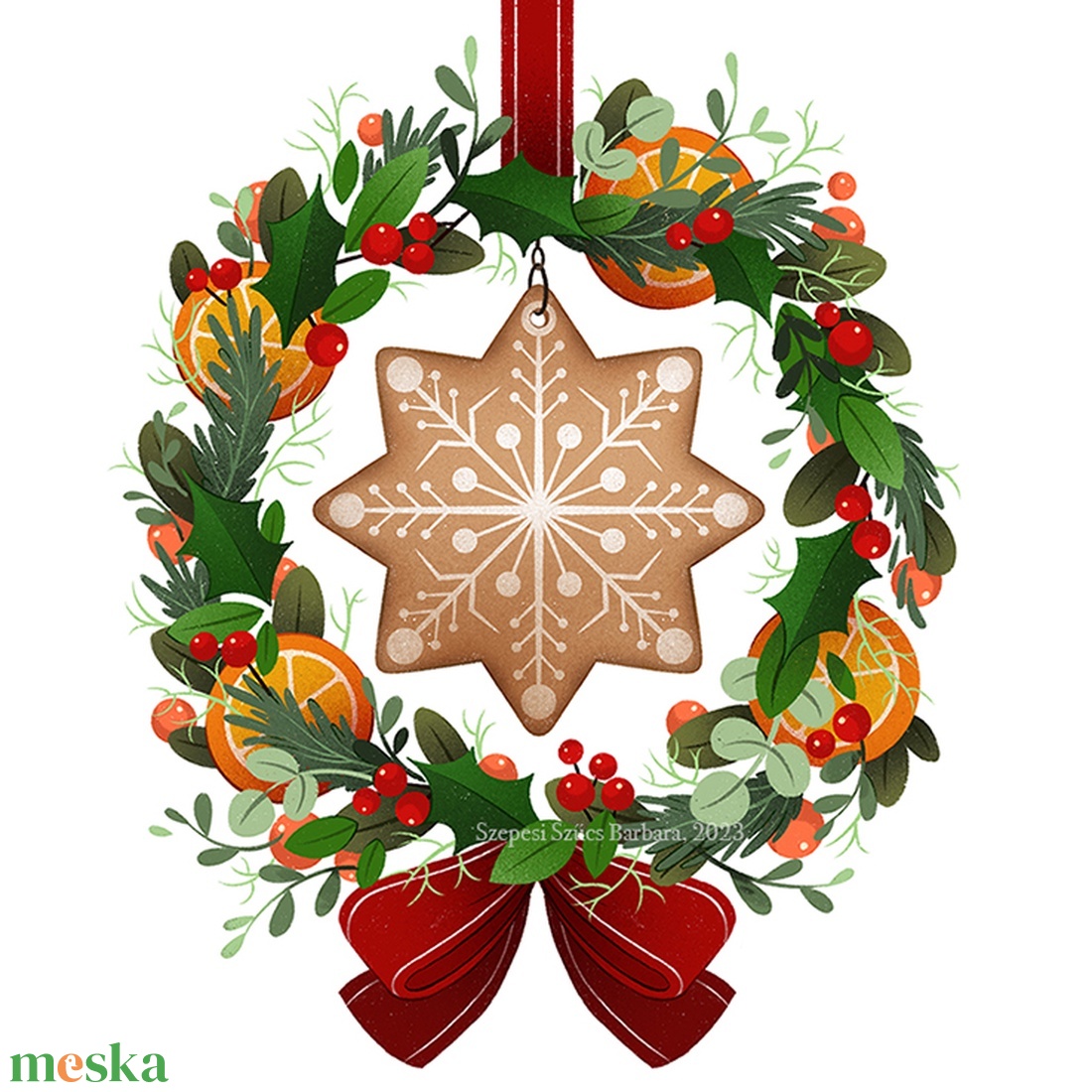 Áldott Karácsonyt! - Print  - karácsony - karácsonyi lakásdekoráció - karácsonyi lakásdíszek - Meska.hu