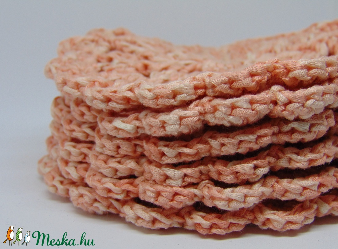 Lazacszínű poháralátét szett - otthon & életmód - konyhafelszerelés, tálalás - tálalás - tányér- és poháralátét - Meska.hu