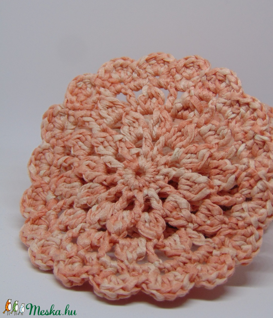 Lazacszínű poháralátét szett - otthon & életmód - konyhafelszerelés, tálalás - tálalás - tányér- és poháralátét - Meska.hu