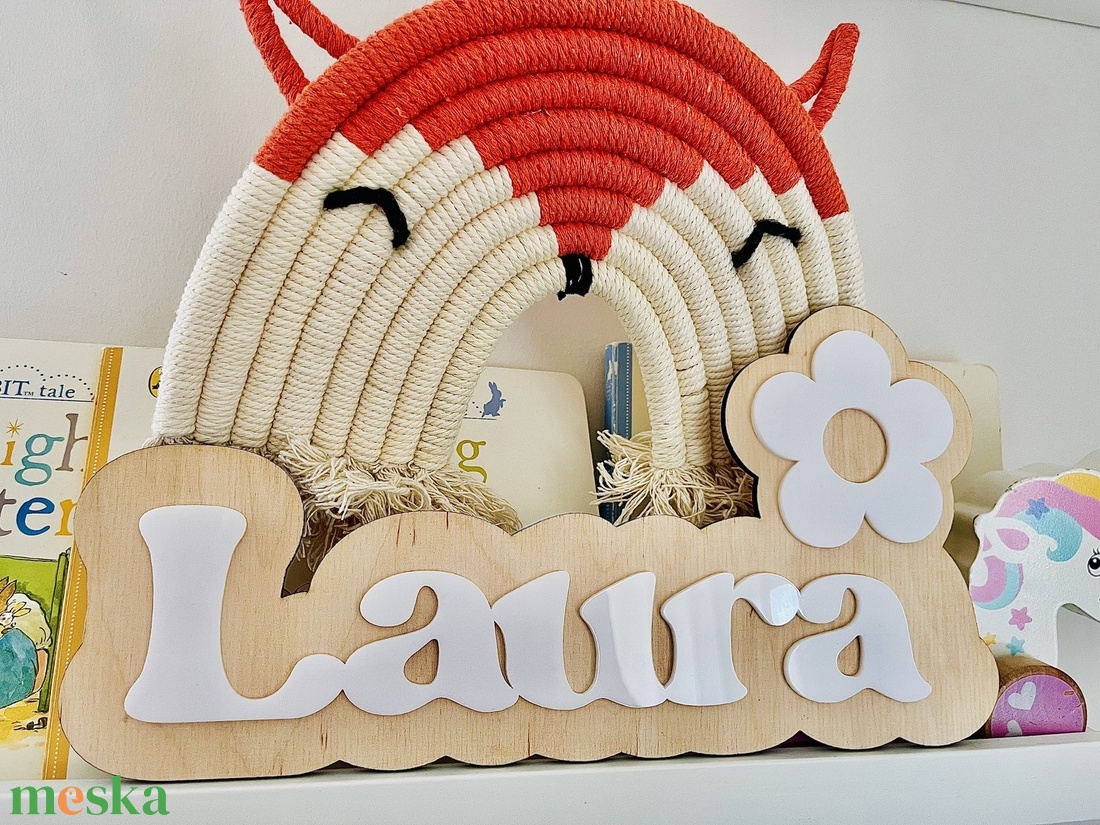 Névtábla / Ajtódísz / Gyerekszoba dekoráció - otthon & életmód - babaszoba, gyerekszoba - gyerek névtábla - Meska.hu