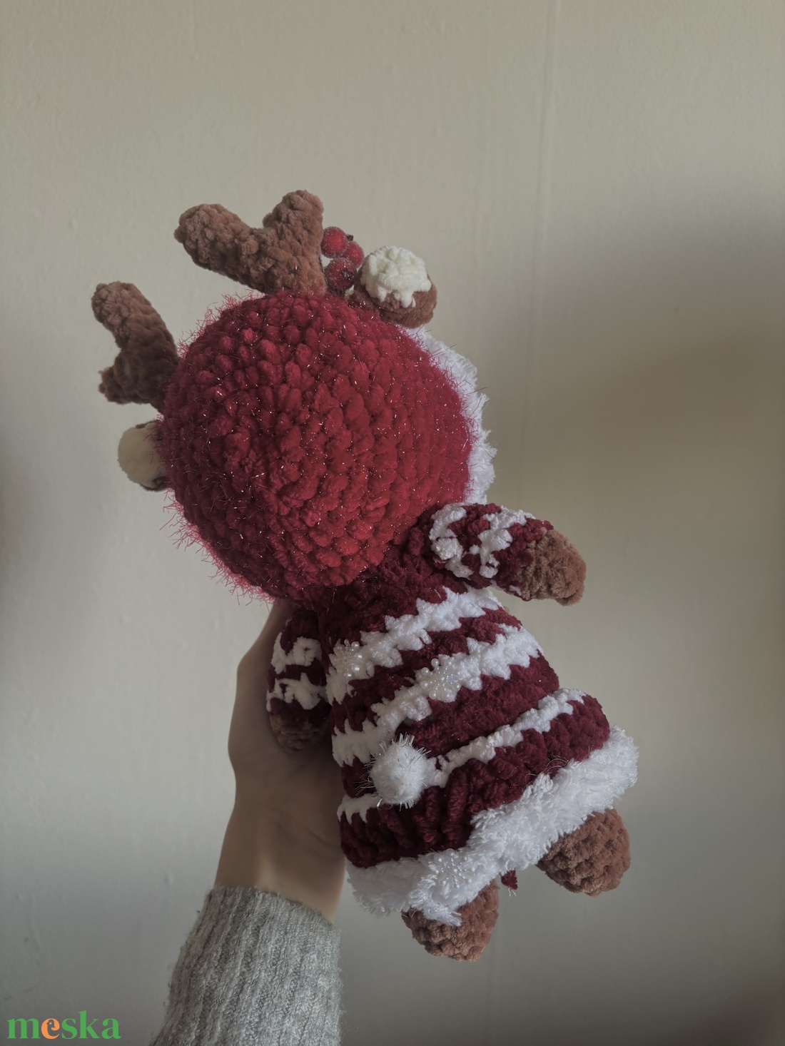 Horgolt Karácsonyi Rénszarvas - játék & sport - plüssállat & játékfigura - más figura - Meska.hu