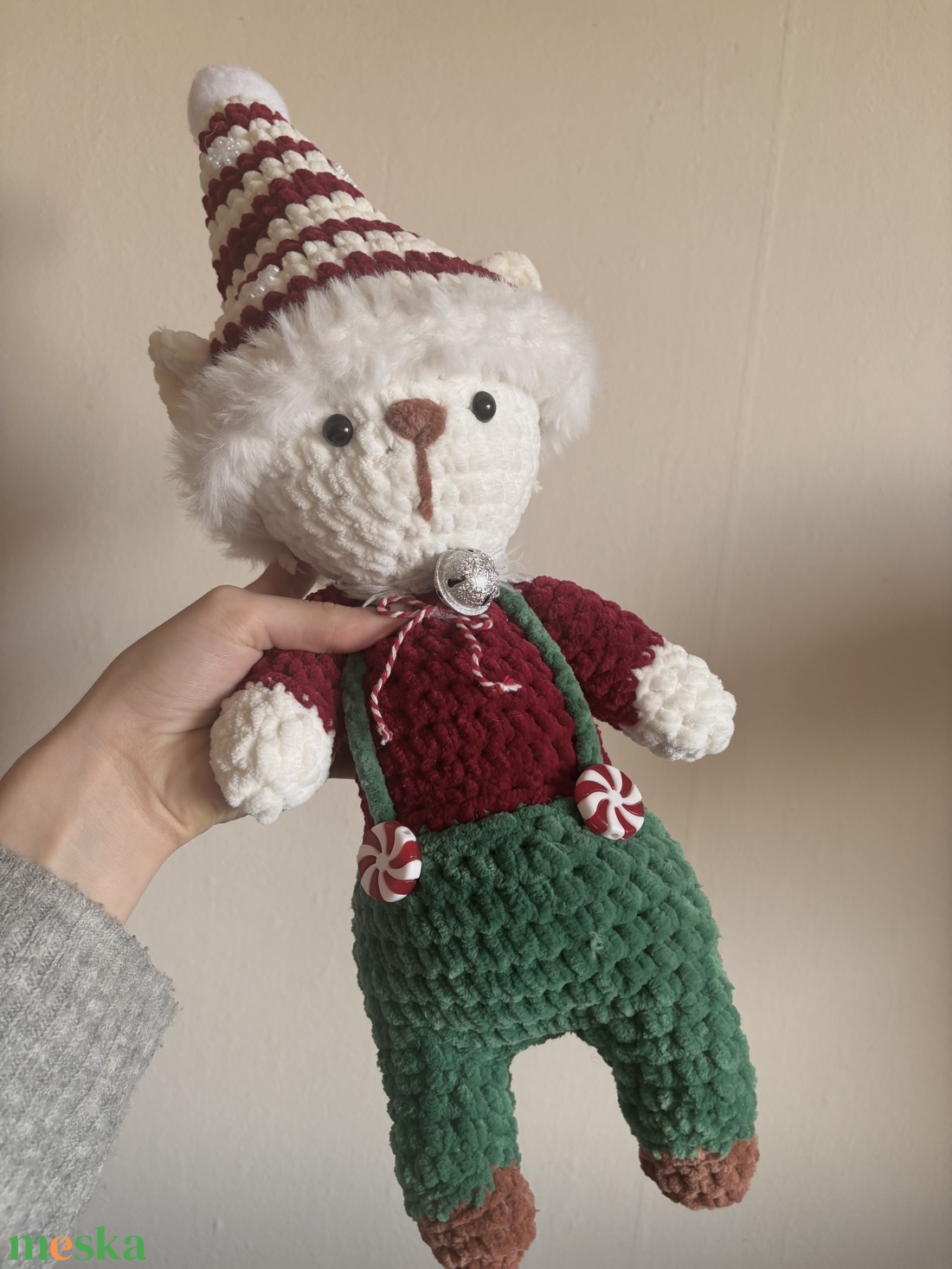 Horgolt Karácsonyi Jegesmedve - játék & sport - plüssállat & játékfigura - más figura - Meska.hu