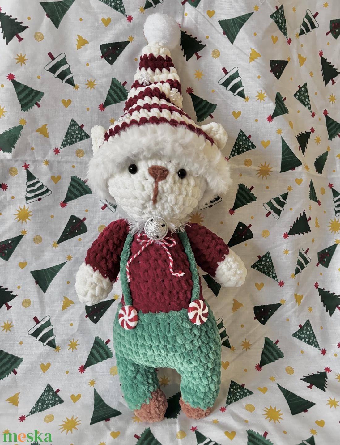 Horgolt Karácsonyi Jegesmedve - játék & sport - plüssállat & játékfigura - más figura - Meska.hu