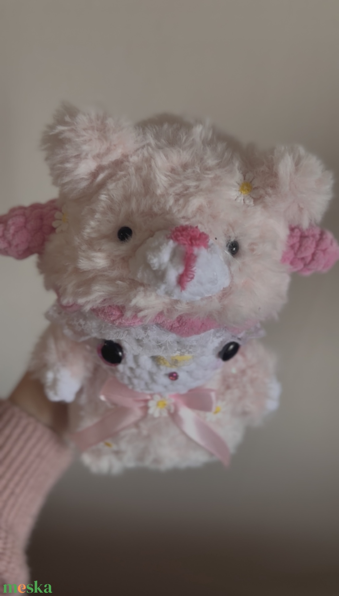 Nyuszi szőrmés maci jelmezben - játék & sport - plüssállat & játékfigura - nyuszi - Meska.hu