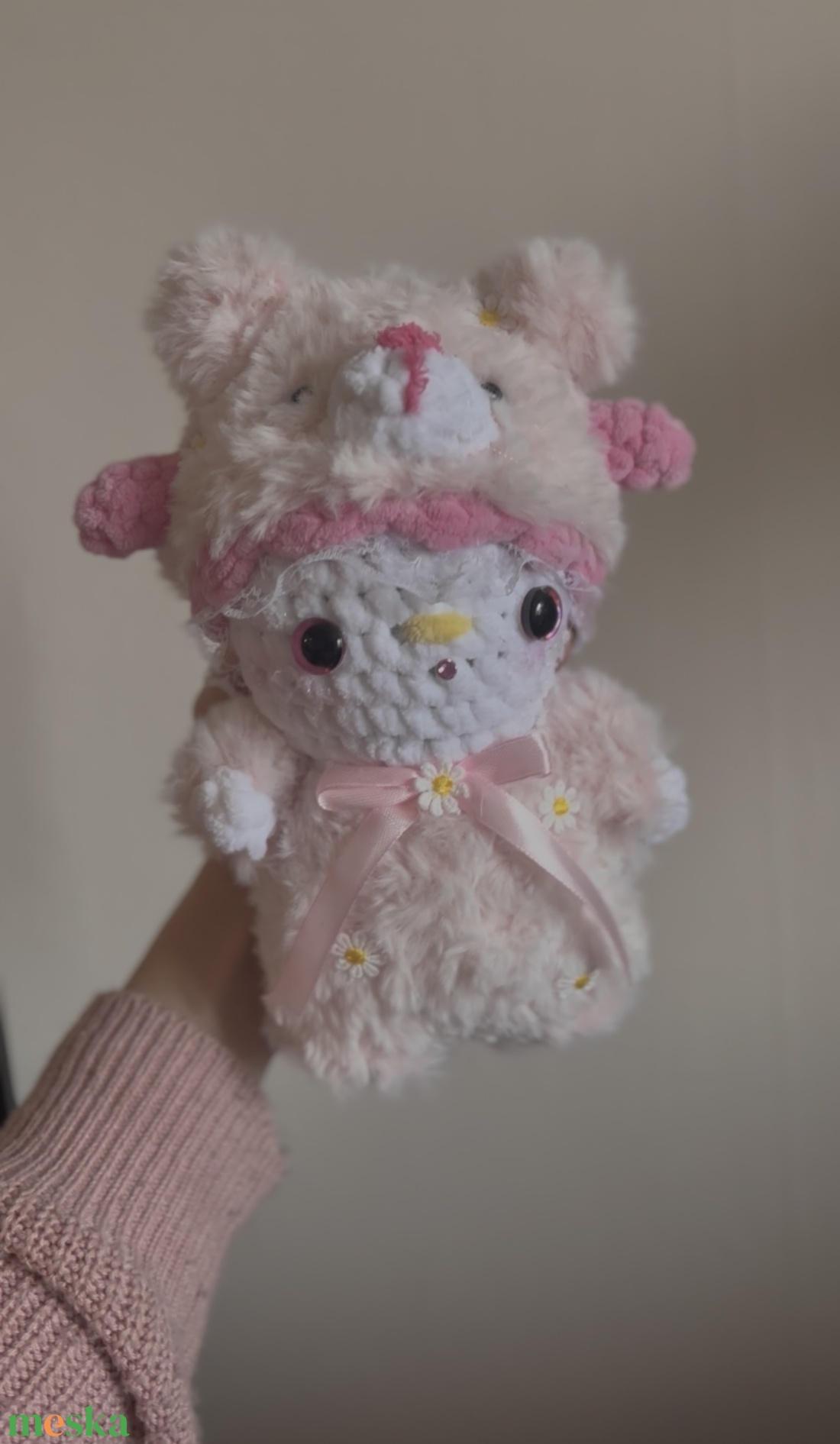 Nyuszi szőrmés maci jelmezben - játék & sport - plüssállat & játékfigura - nyuszi - Meska.hu