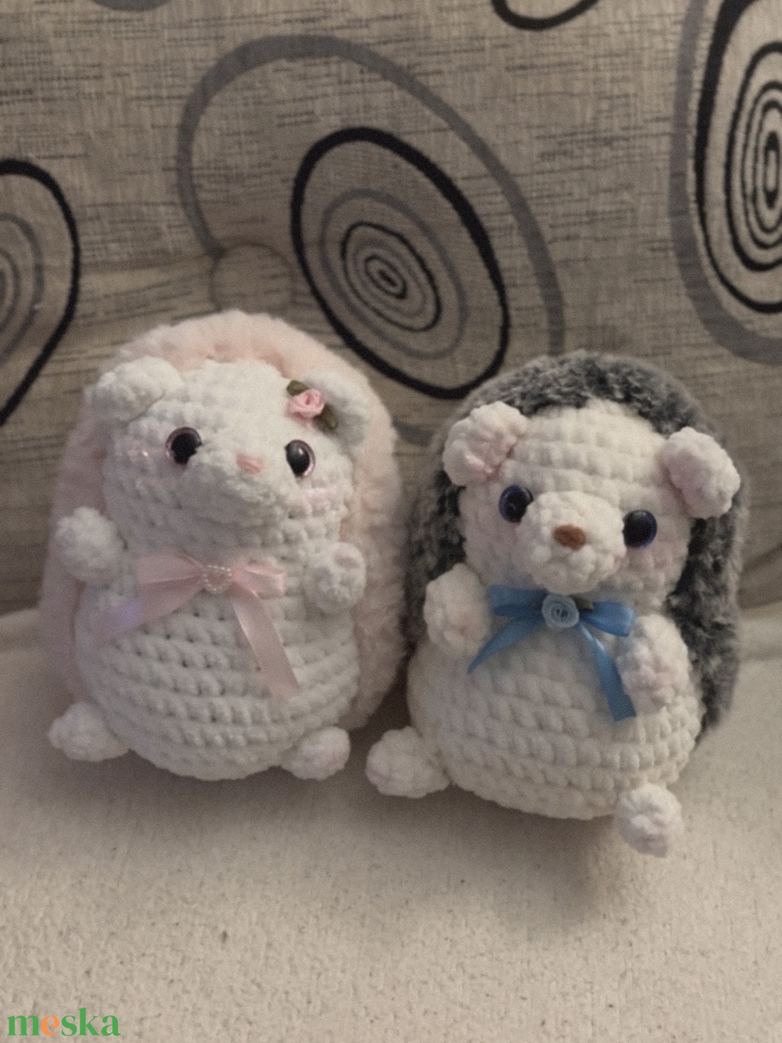 Horgolt süni páros � külön vagy együtt választható - játék & sport - plüssállat & játékfigura - süni - Meska.hu