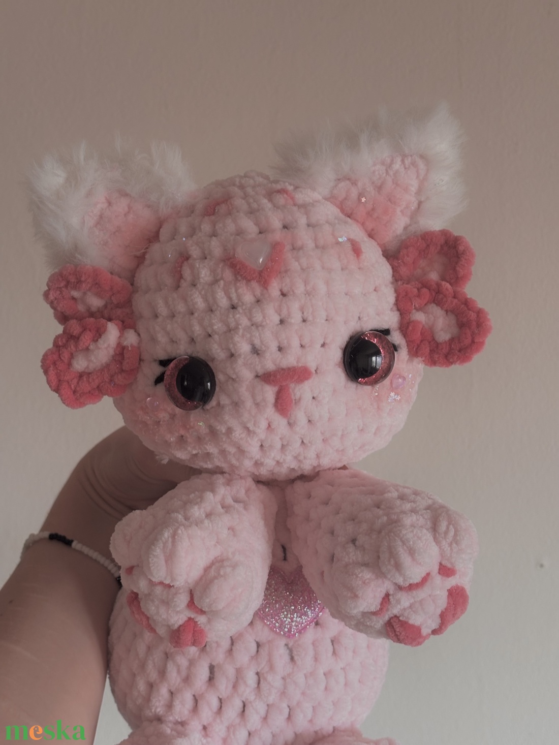 Horgolt Axolot Cica - játék & sport - plüssállat & játékfigura - cica - Meska.hu