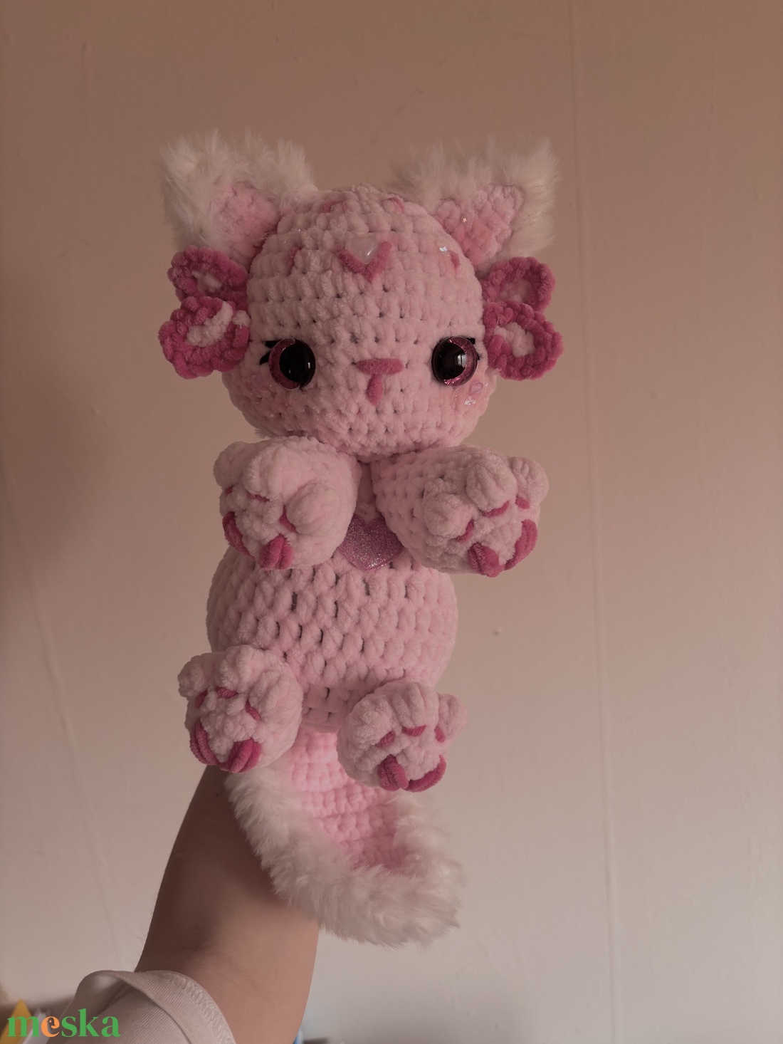 Horgolt Axolot Cica - játék & sport - plüssállat & játékfigura - cica - Meska.hu