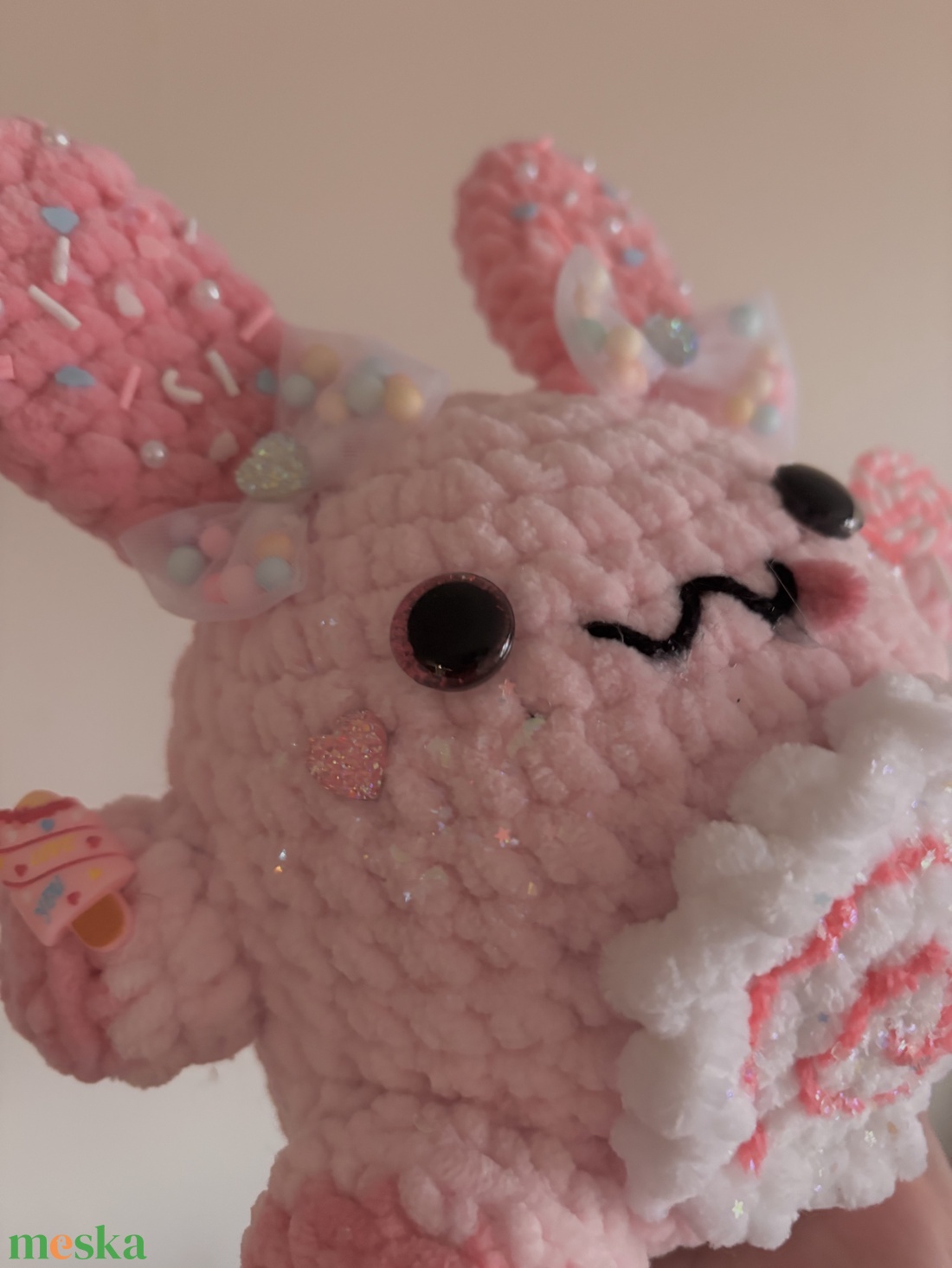 Cukorka Nyuszi Horgolt - játék & sport - plüssállat & játékfigura - nyuszi - Meska.hu