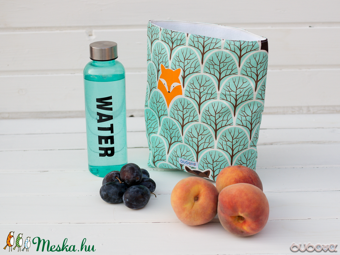 BUBOXA GREEN  többször használatos kitörölhető uzsonnás tasak - táska & tok - bevásárlás & shopper táska - shopper, textiltáska, szatyor - Meska.hu
