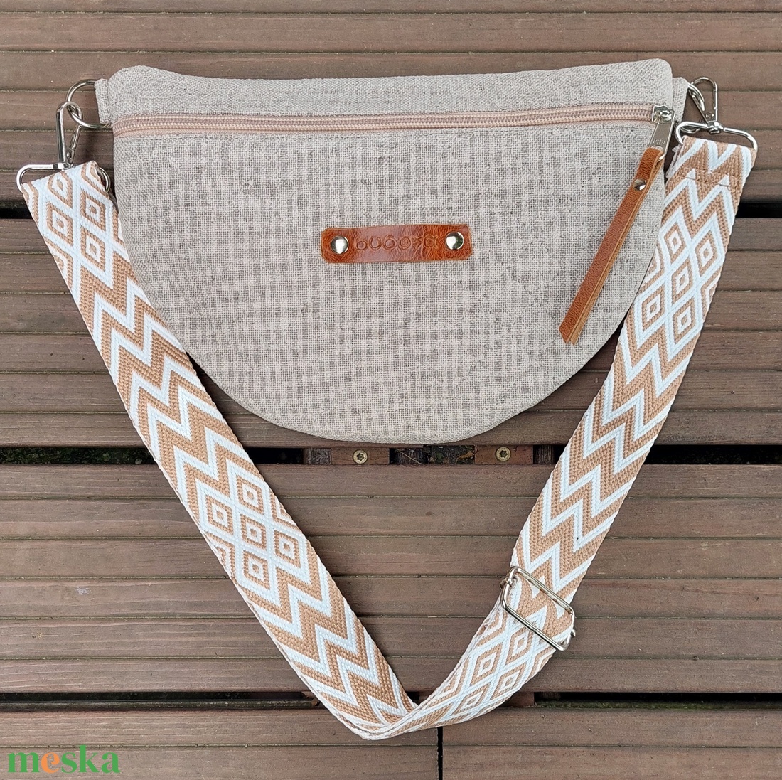 Grammicus kollekció - bézs, anyagában steppelt oldal - és övtáska/Bum Bag/Fanny Pack/Waist Bag/Belt Bag - táska & tok - övtáska - Meska.hu Grammicus kollekció - bézs, anyagában steppelt oldal - és övtáska/Bum Bag/Fanny Pack/Waist Bag/Belt Bag - táska & tok - övtáska - Meska.hu