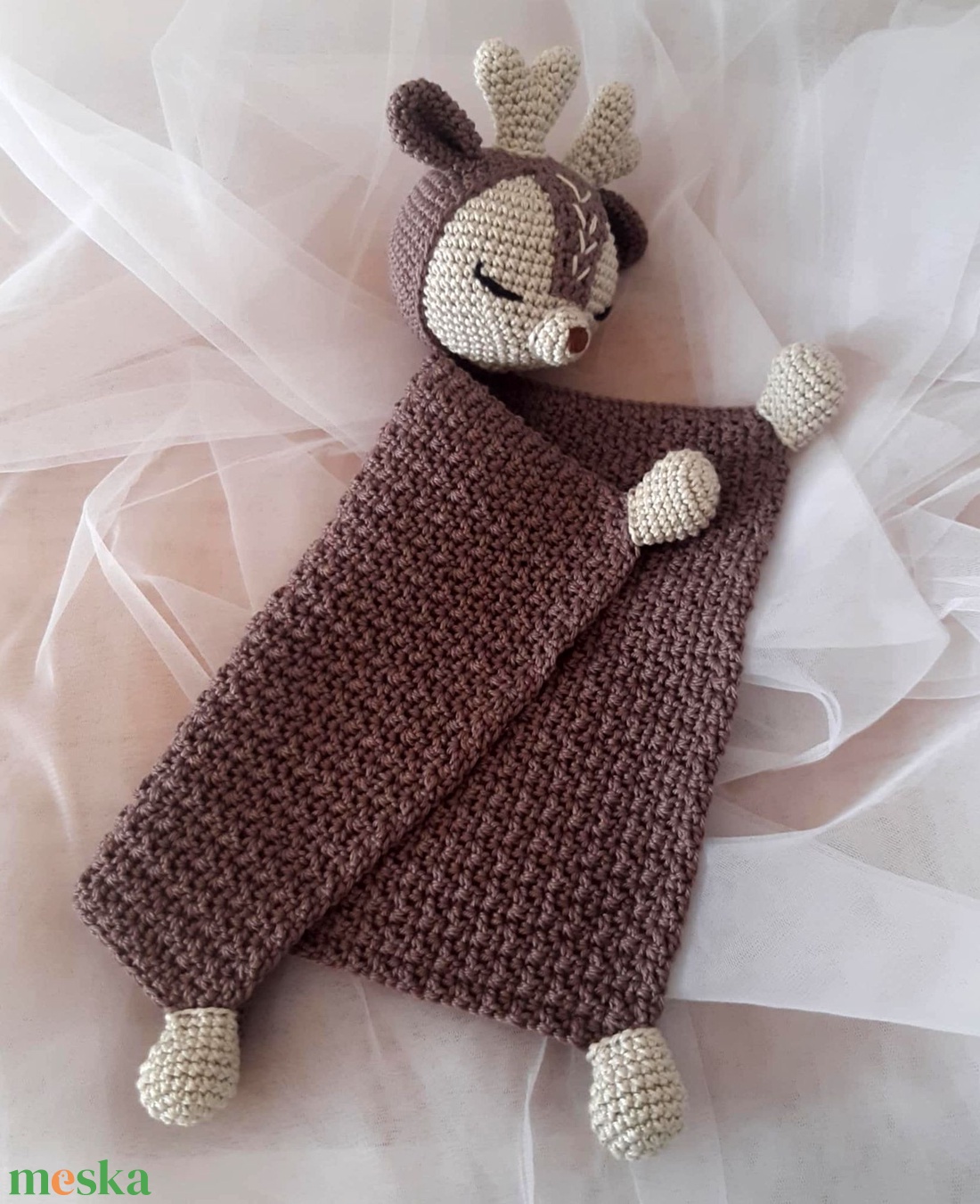 Őzike szundikendő - játék & sport - plüssállat & játékfigura - őzike, szarvas - Meska.hu