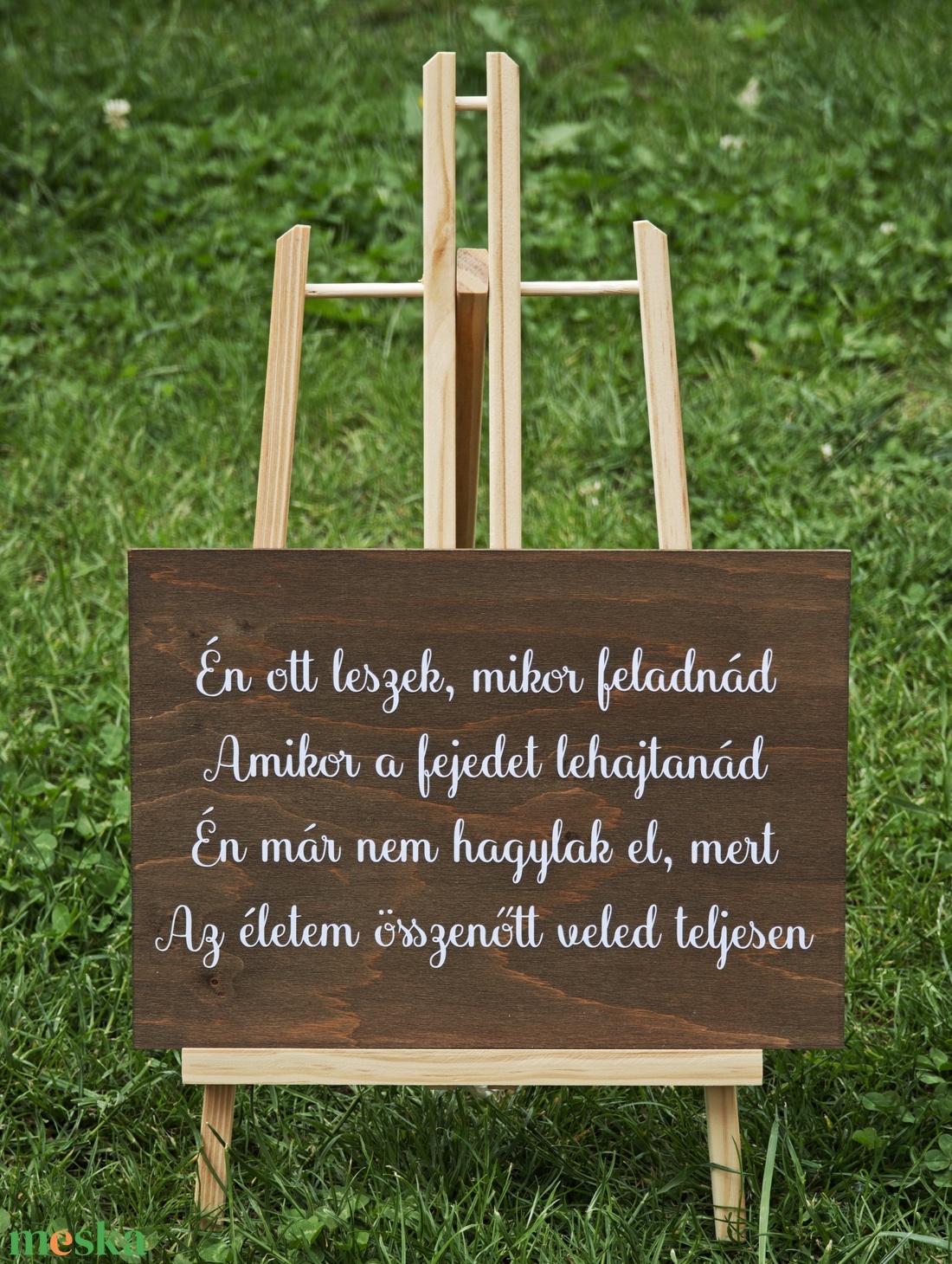 Esküvői tábla - Én ott leszek, mikor feladnád - esküvő - dekoráció - tábla & jelzés - Meska.hu Esküvői tábla - Én ott leszek, mikor feladnád - esküvő - dekoráció - tábla & jelzés - Meska.hu