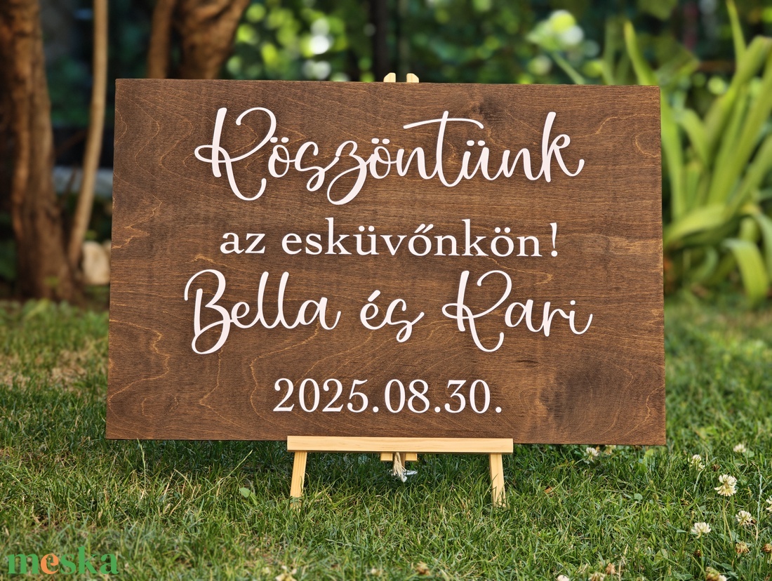 Esküvői üdvözlő tábla Köszöntünk az esküvőnkön - esküvő - dekoráció - tábla & jelzés - Meska.hu Esküvői üdvözlő tábla Köszöntünk az esküvőnkön - esküvő - dekoráció - tábla & jelzés - Meska.hu