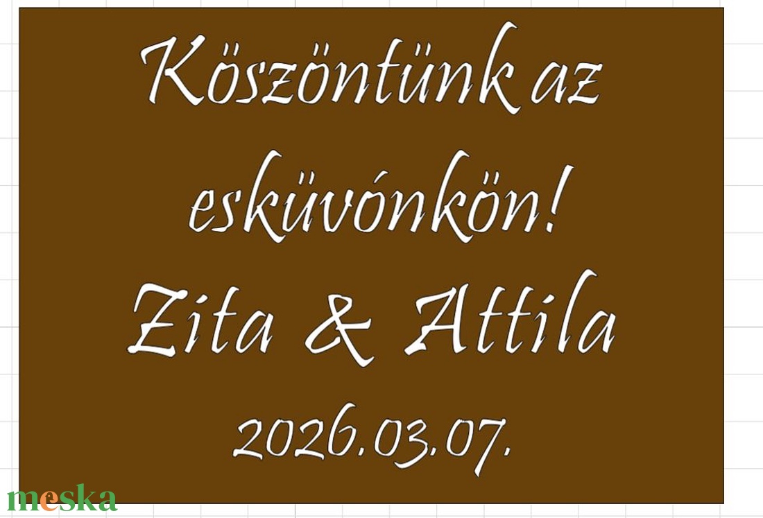 Esküvői üdvözlő tábla � Köszöntünk az esküvőnkön - esküvő - dekoráció - tábla & jelzés - Meska.hu