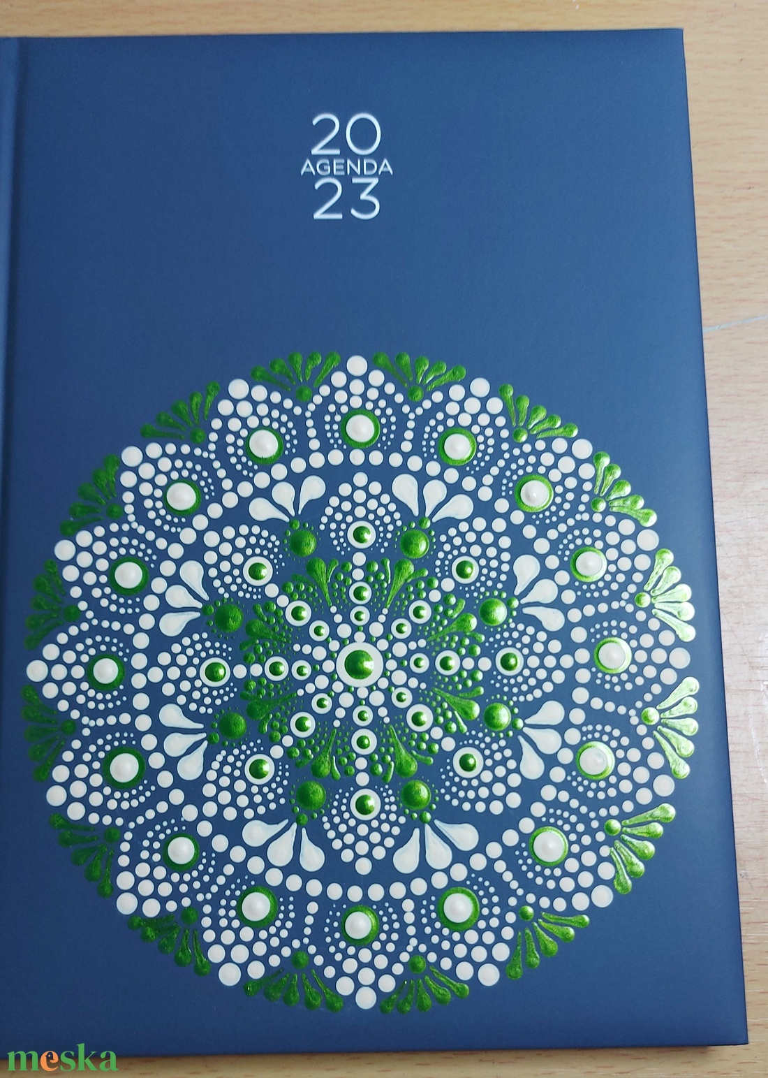 Határidőnapló pontfestéssel díszítve - otthon & életmód - papír, írószer - jegyzetfüzet & napló - Meska.hu