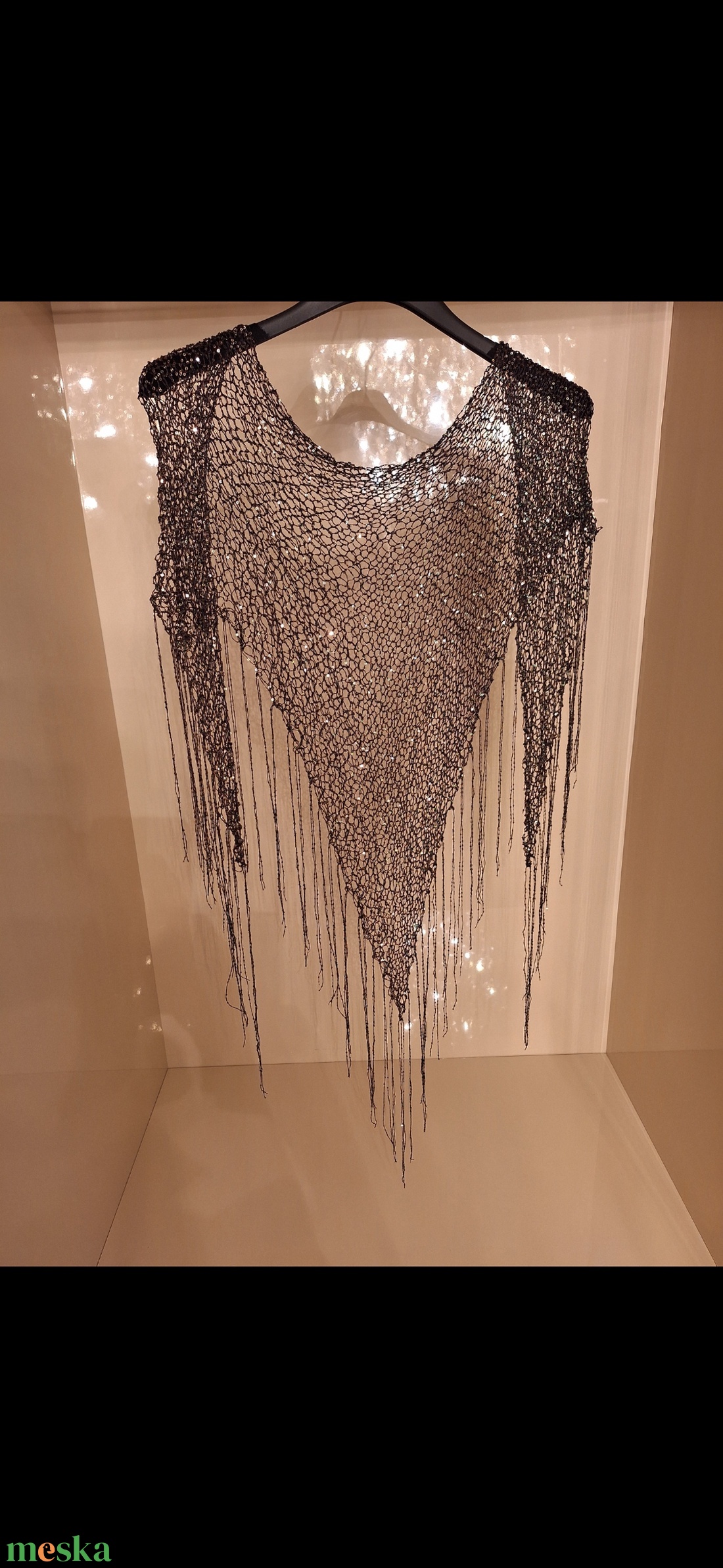 Kézzel kötött alkalmi kendő - esküvő - ruha - vállfa - Meska.hu