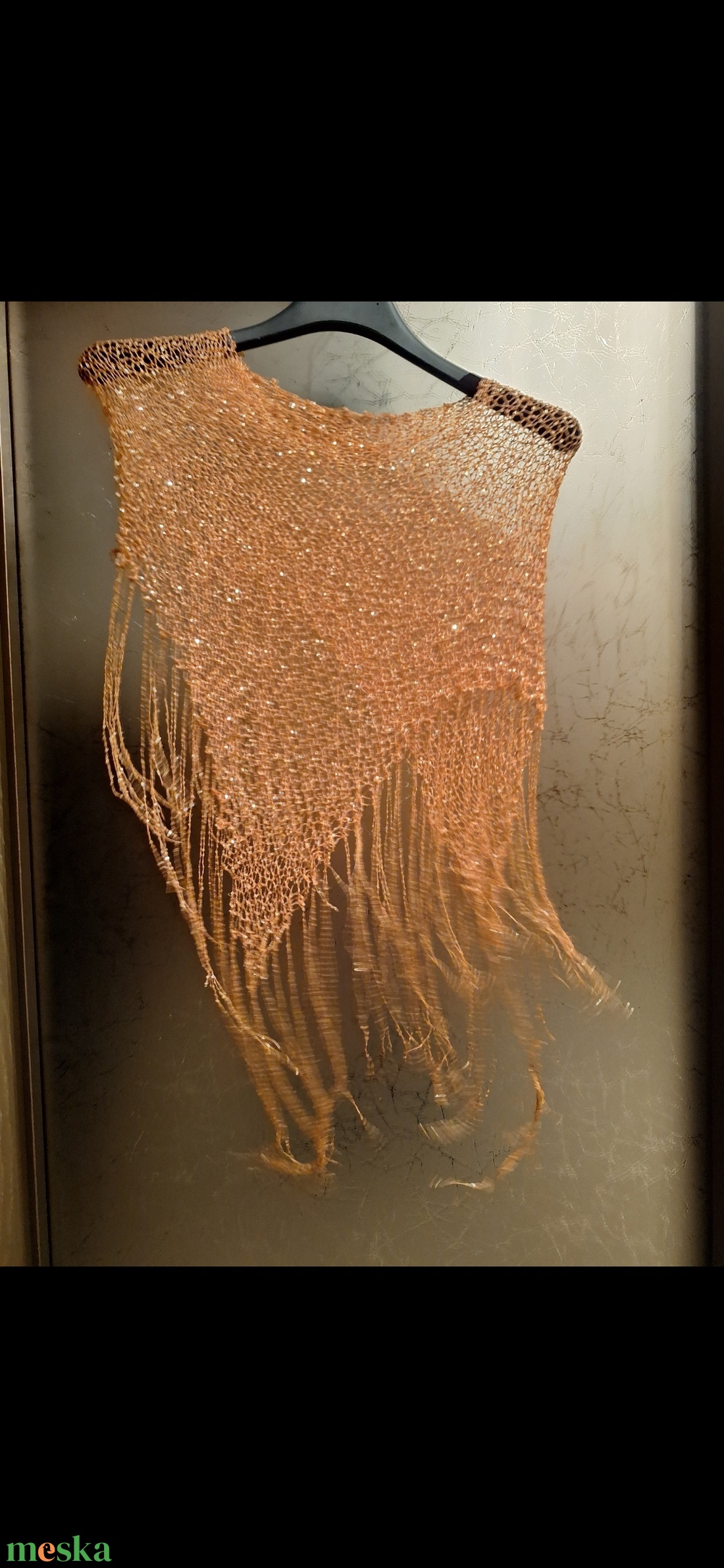 Kézzel kötött alkalmi poncsó - esküvő - kiegészítők - bolero és válltakaró - Meska.hu