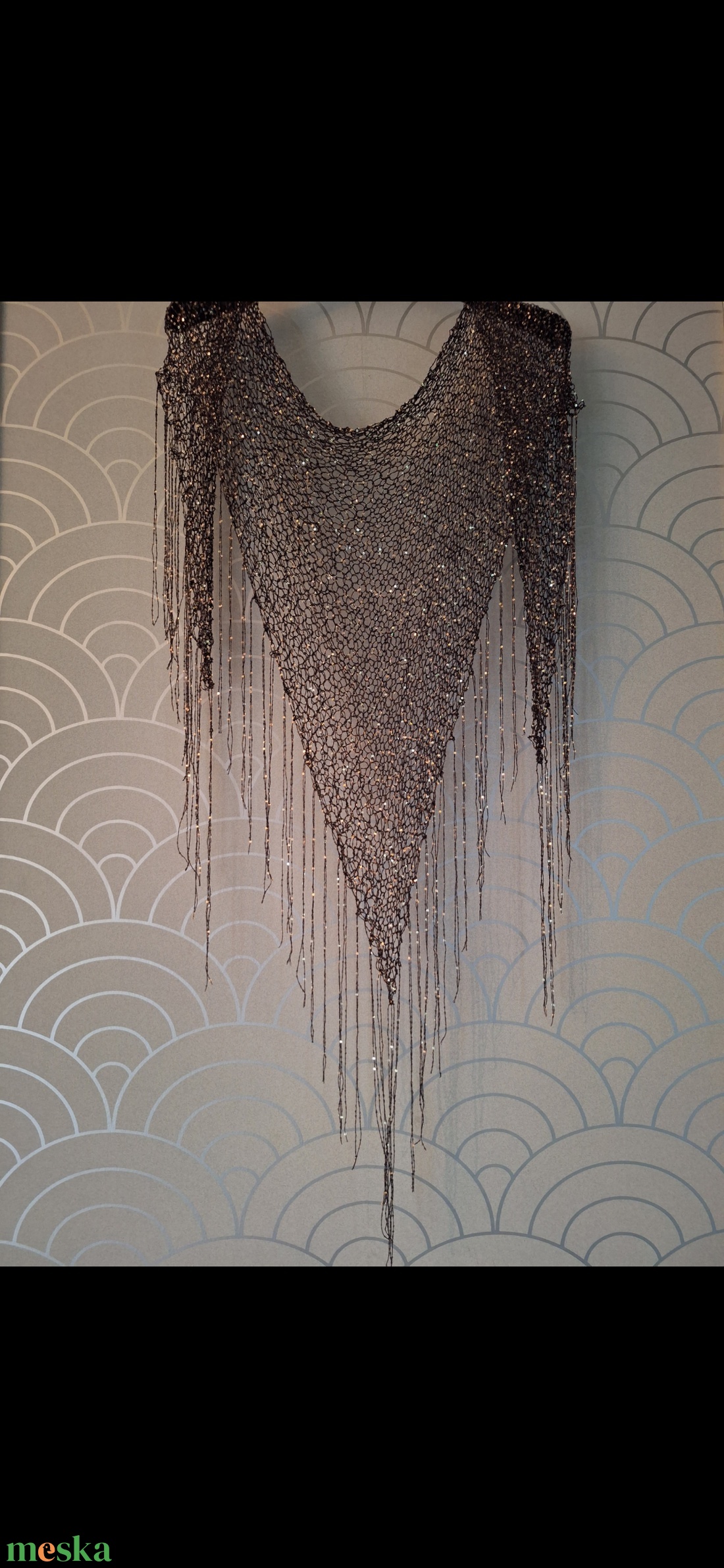 Kézzel kötött alkalmi kendő - esküvő - ruha - vállfa - Meska.hu