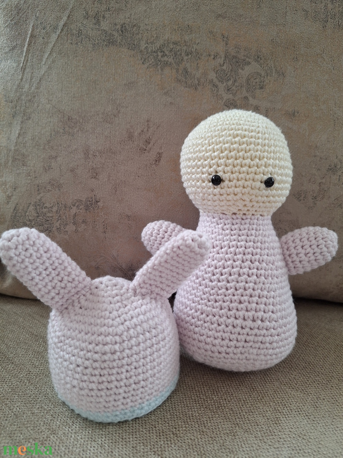 Horgolt Waldorf nyuszi - játék & sport - plüssállat & játékfigura - nyuszi - Meska.hu