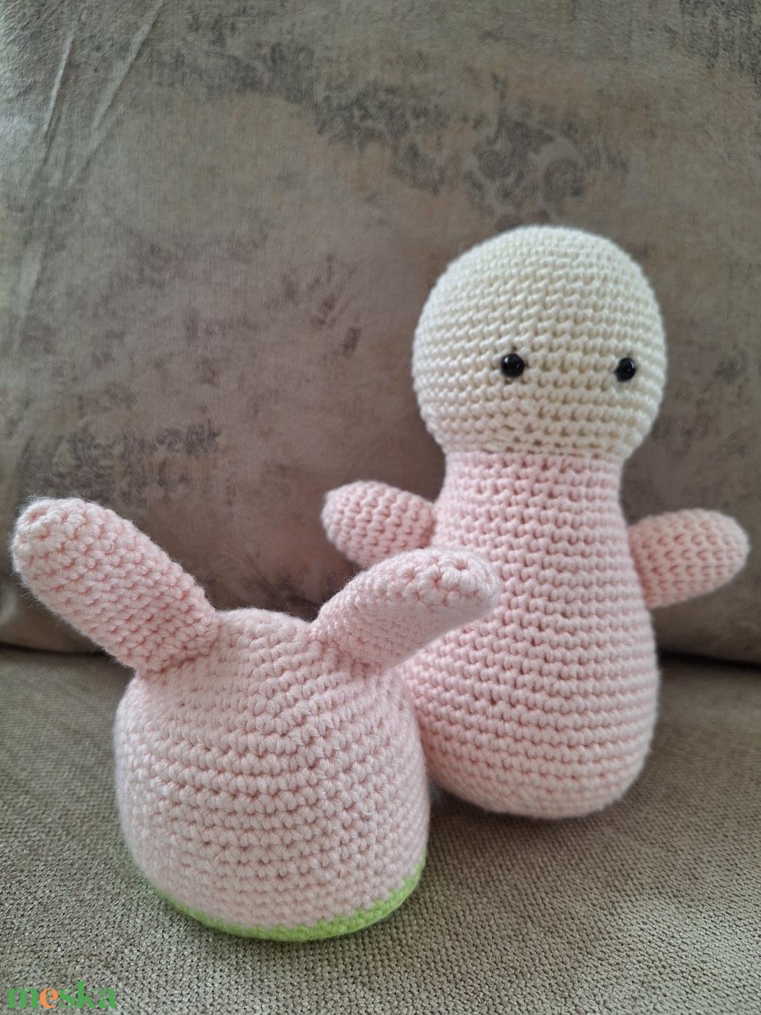 Horgolt Waldorf nyuszi - játék & sport - plüssállat & játékfigura - nyuszi - Meska.hu